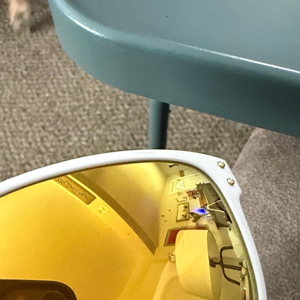 Oakley White Sunglasses with Yellow Lenses - Picture 8 of 10